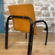 Wood and metal fireside chair from the 80s