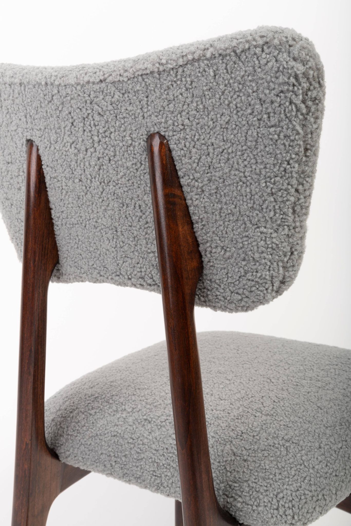 Grey Bouclé Chair from the 20th Century, 1960s