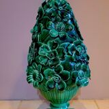 Vintage Flora Manises lamp in ceramic from the 1950s.