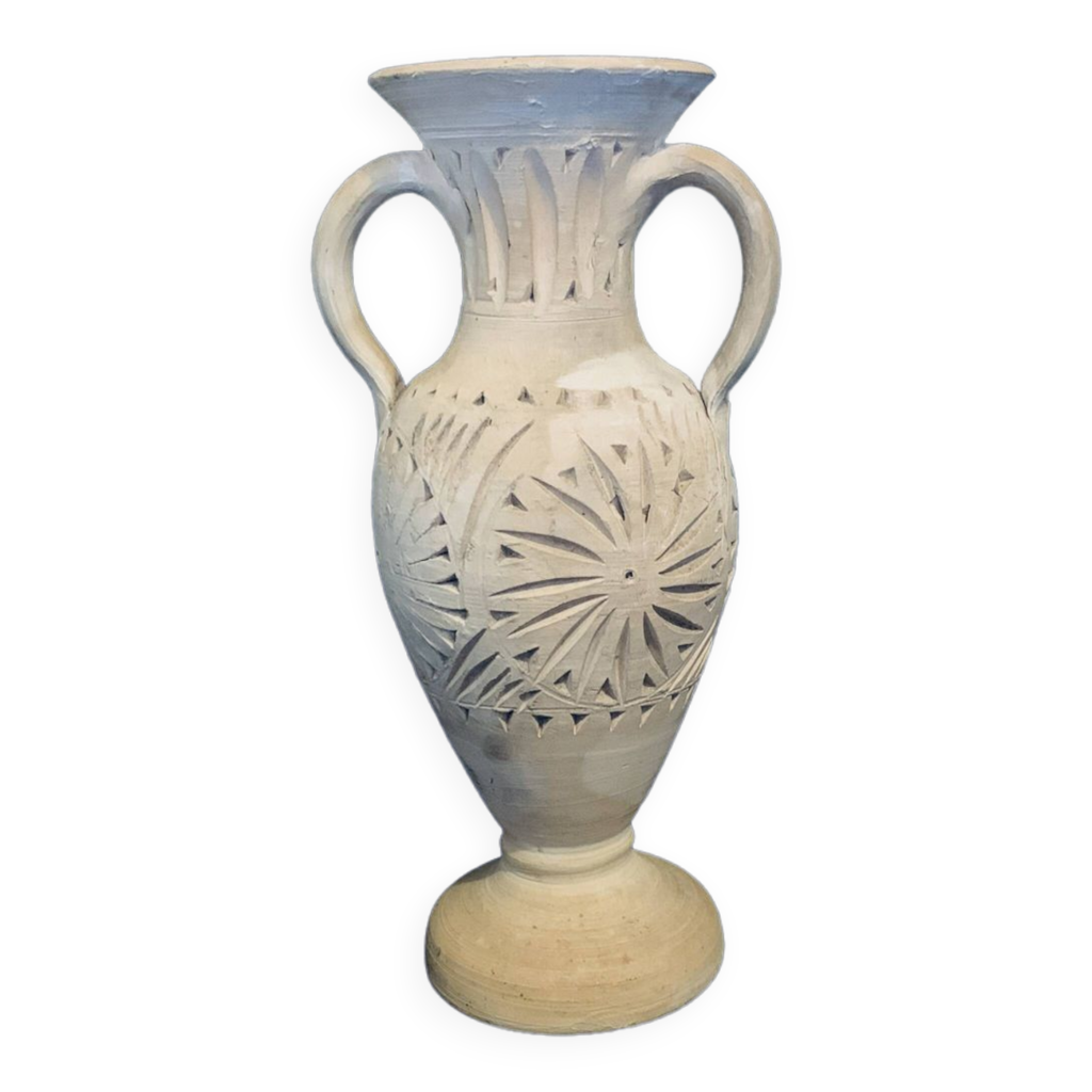 Grand Vase Amphore Bordeaux 60 Cm - Poterie Portugaise Noble Pour Décoration Intérieure