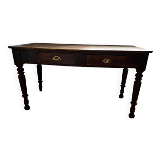 vintage oak farm table