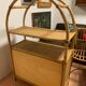 Rattan shelf cabinet from the 1980s'