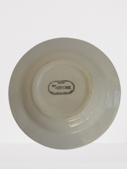 Vintage hostess plate in earthenware