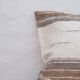 Beige cushion cover - handcrafted, handwoven from recycled cotton