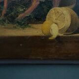 Oil on canvas still life with lobster early 20th century