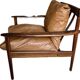 Grete Jalk leather armchair for Poul Jeppesen "PJ56"