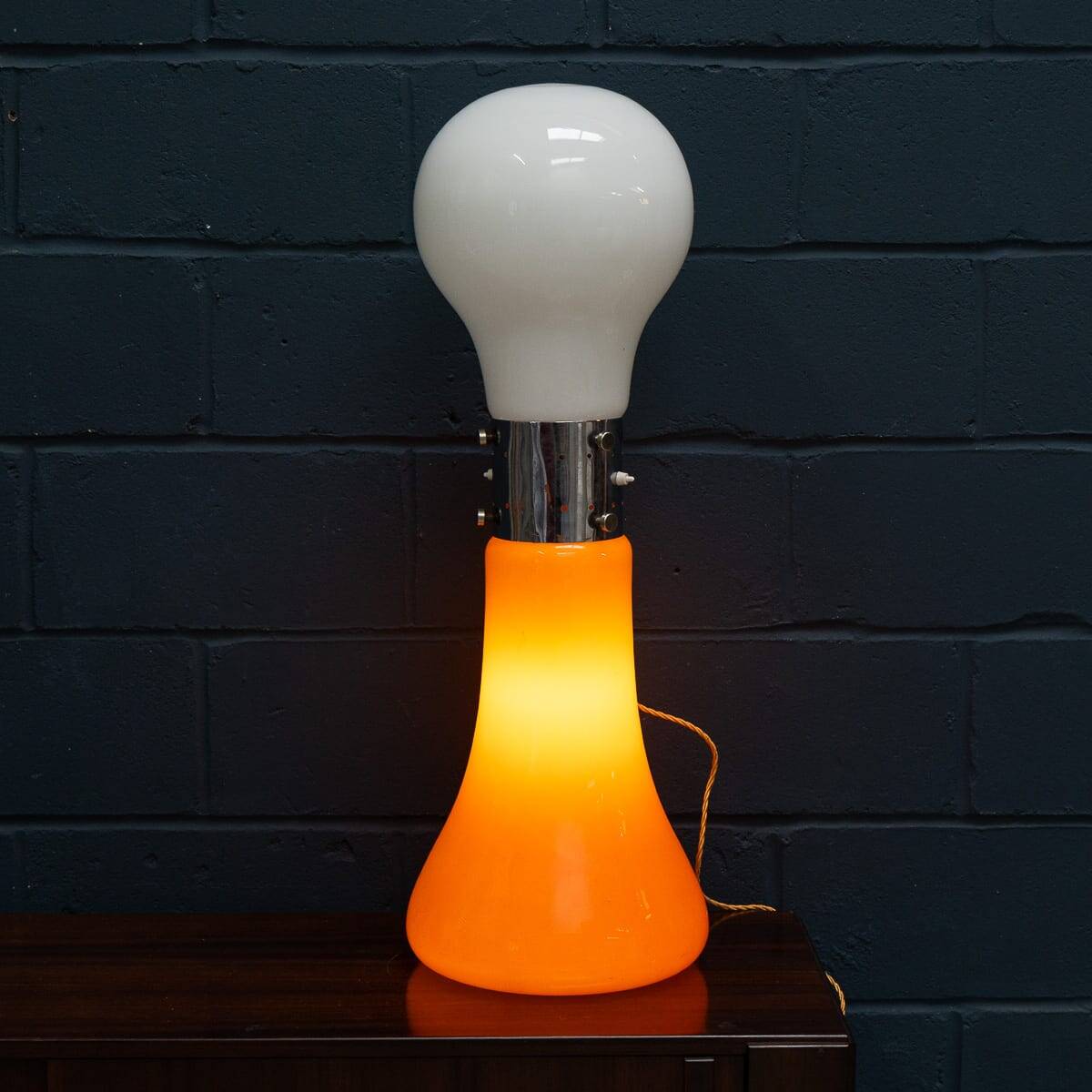 Vintage 20thc italian table / floor lamp by carlo nason for mazzega c.1970
