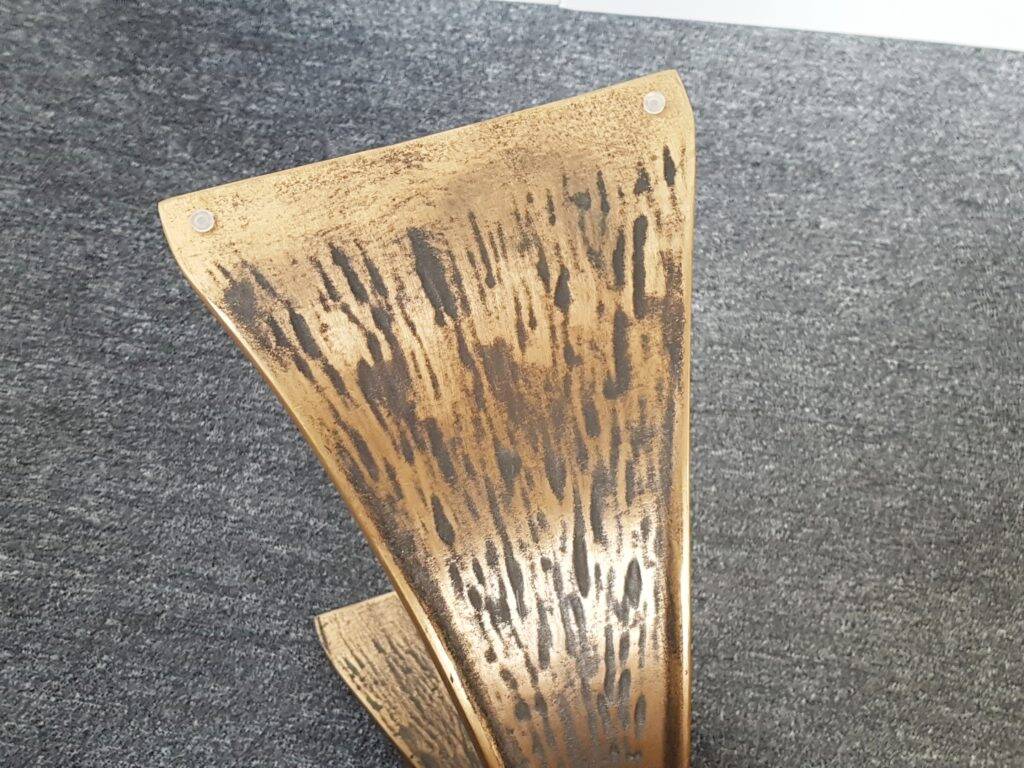 Vintage brutalist coffee table in bronze from the 1960s.