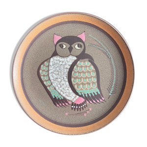 Plat Hibou années 70