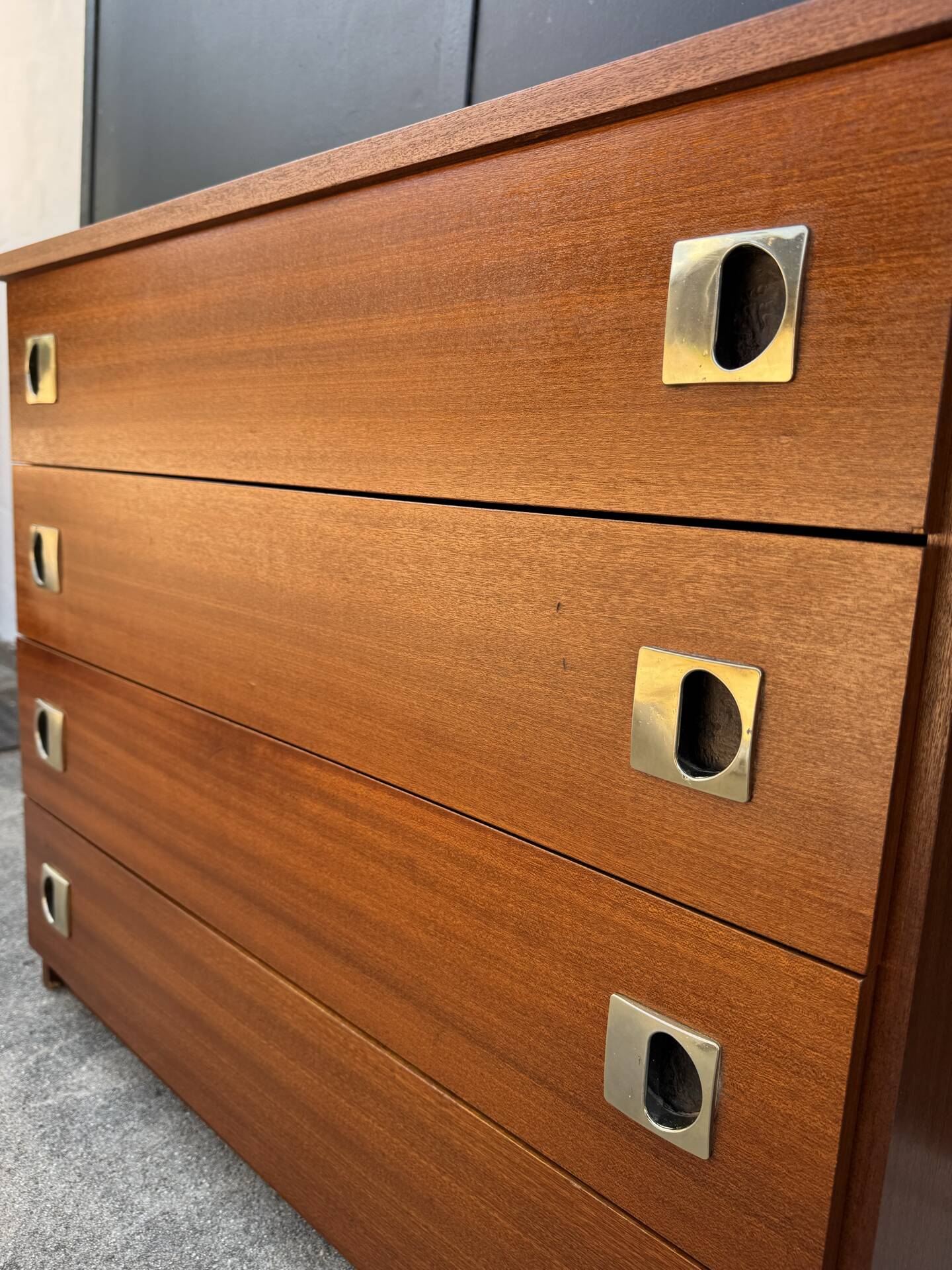 1960s teak Scandinavian style chest of drawers