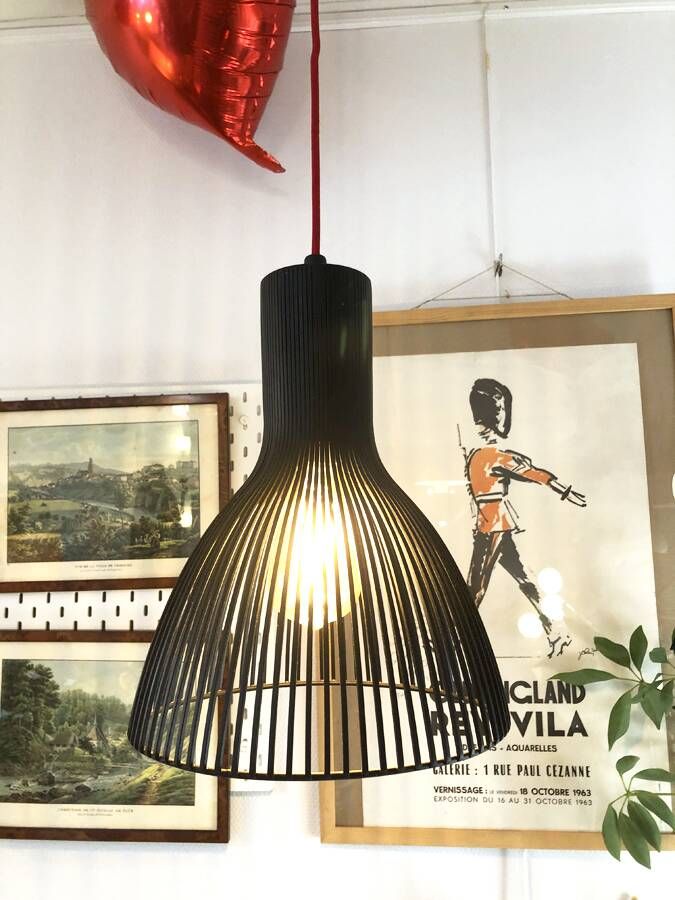 Black slatted Nordlux suspension, contemporary design