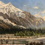 View of Chamonix, Jules Lorning, 1888
