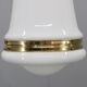 Pair of 1930s Peter Behrens Luzette pendants in opaline glass and brass