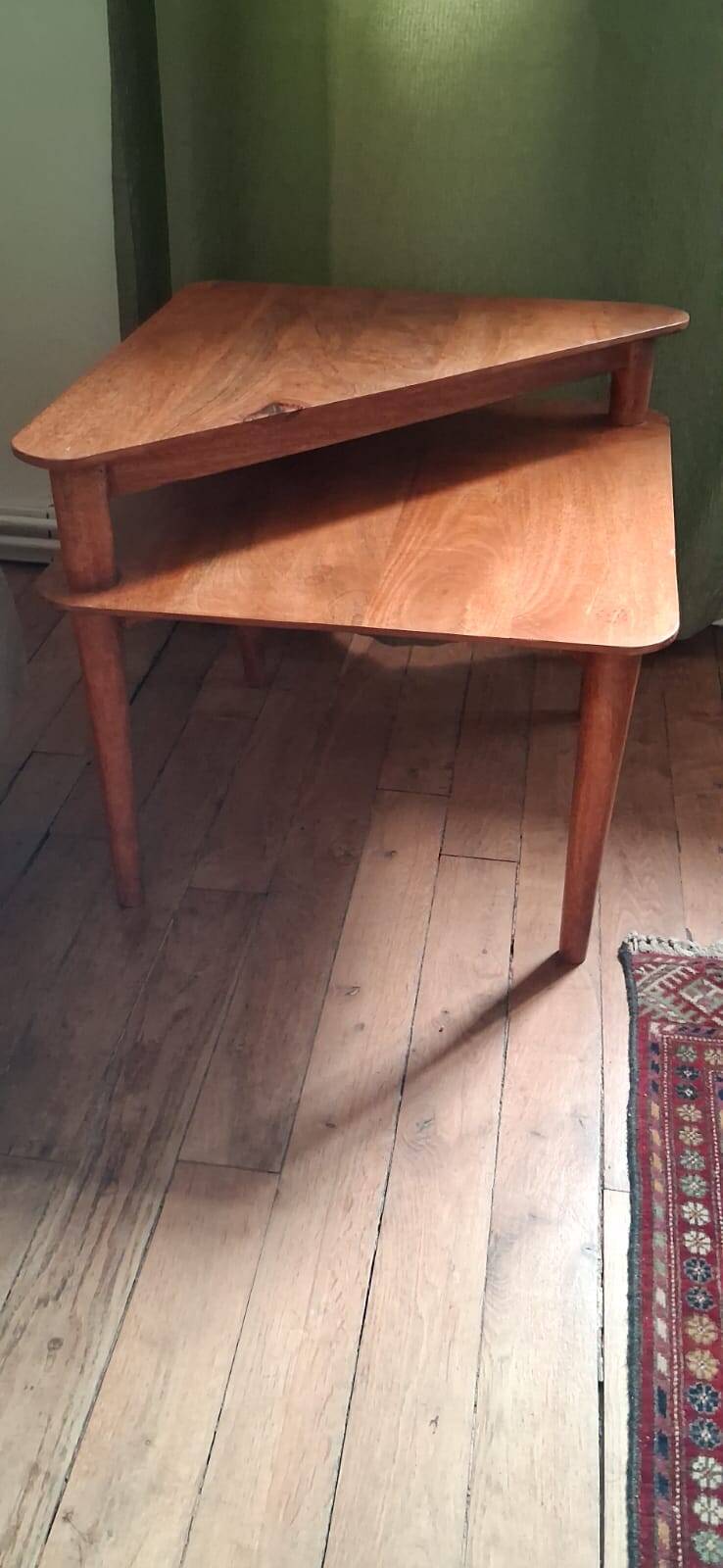 Scandinavian wooden coffee table, side table from the 1960s-1970s.