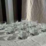 Set of 9 vintage Italian cups with metal handles.