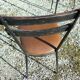 Pair of metal and imitation leather chairs 1950