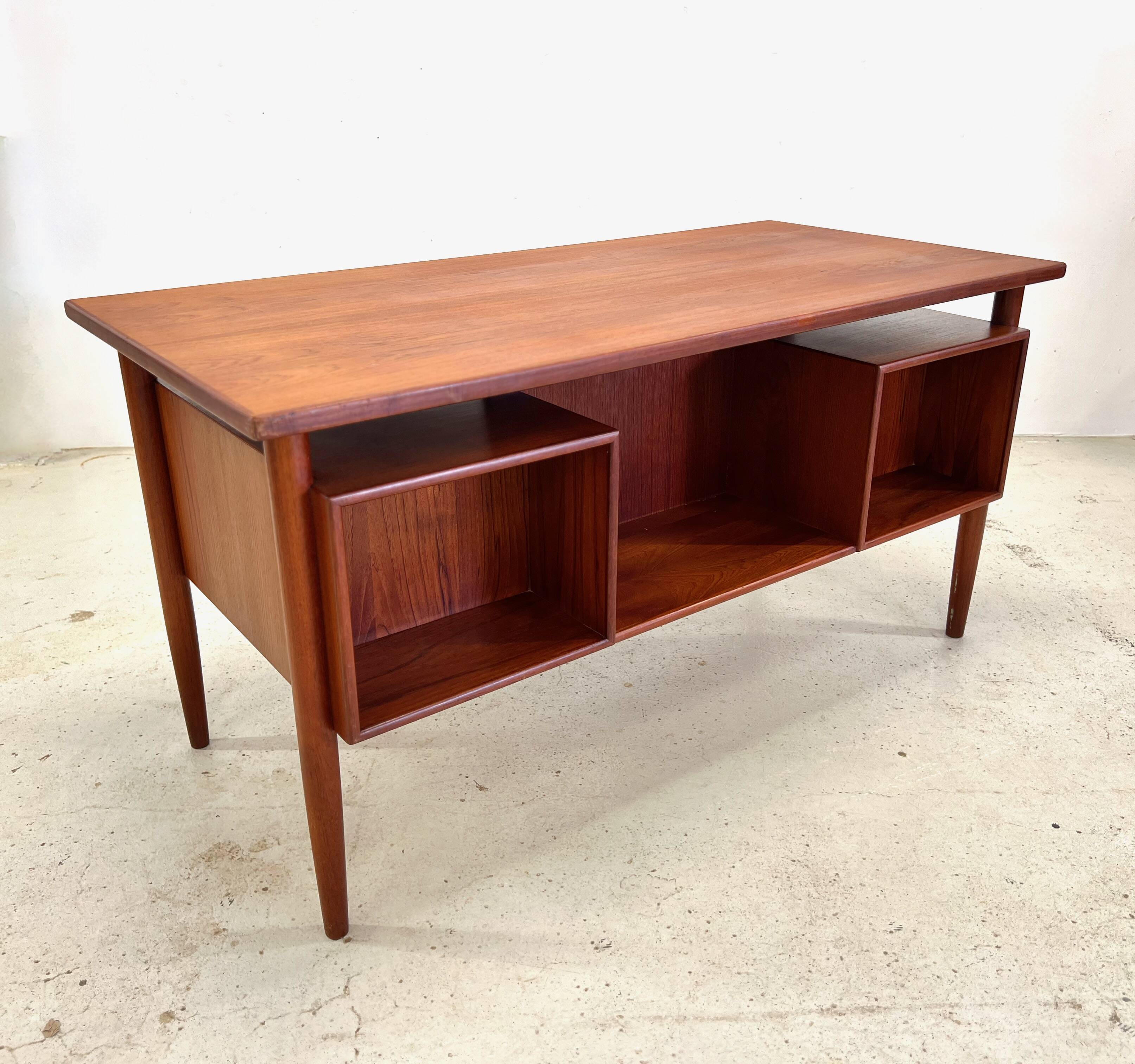 Danish Teak 'Floating-Top' Desk, 1960s.