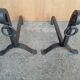 Pair of modernist andirons from the 1930s/40s