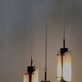 Suspension vintage scandinave en plexiglas et cuivre, probablement danoise