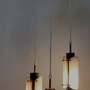 Vintage Scandinavian suspension in plexiglass and copper, probably Danish.
