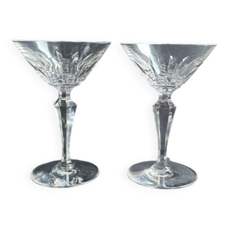 2 champagne glasses stamped Baccarat - Service Austerlitz