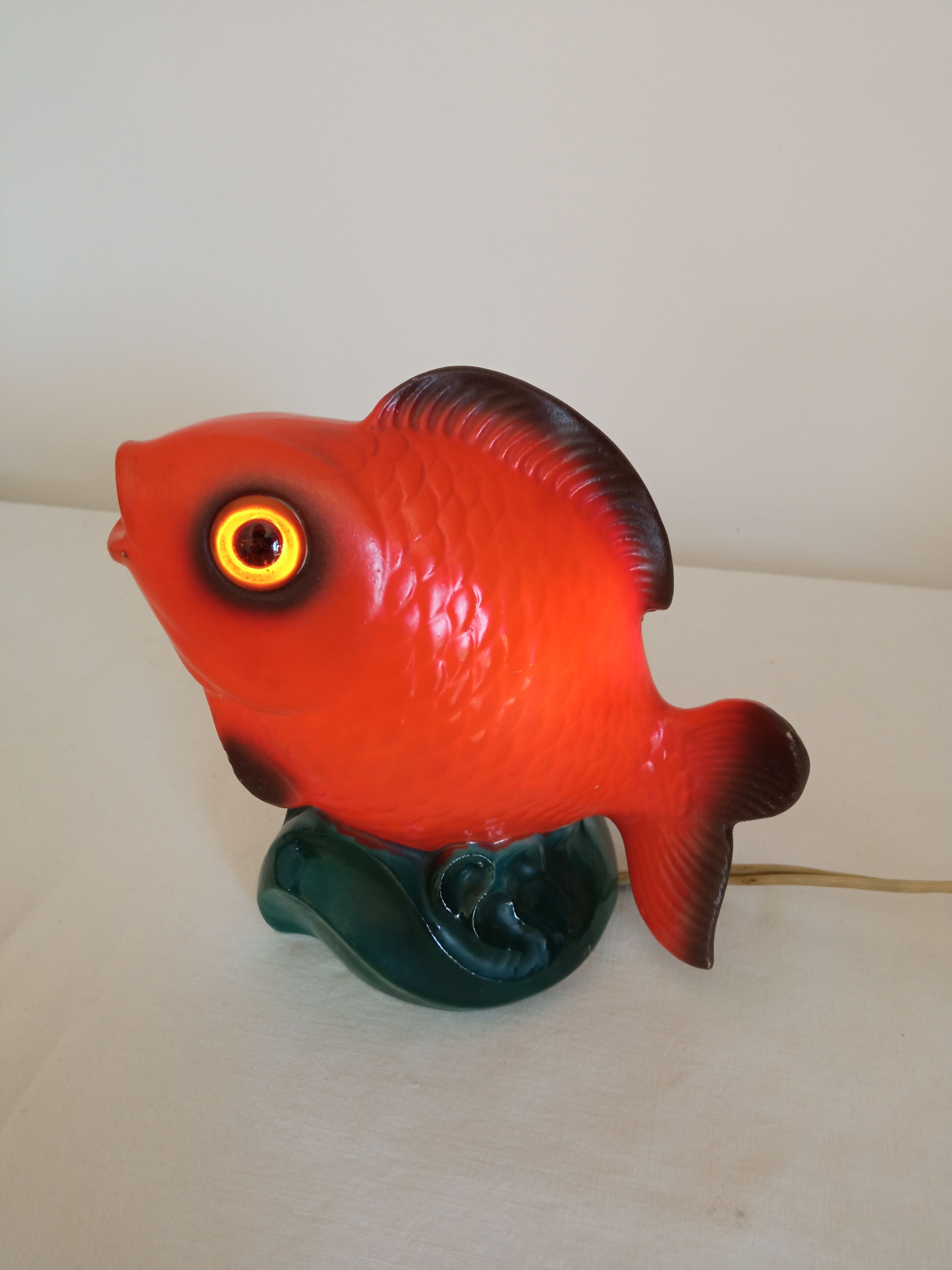 Vintage fish lamp