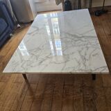 Pelham coffee table in Arabescato marble by designer Matthew Hilton