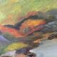 Tableau abstrait années 70