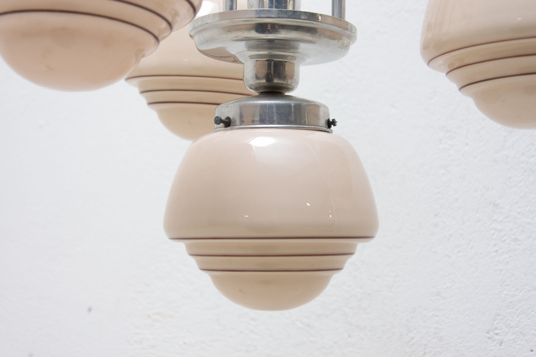 Lustre Art déco à trois bras, années 1930