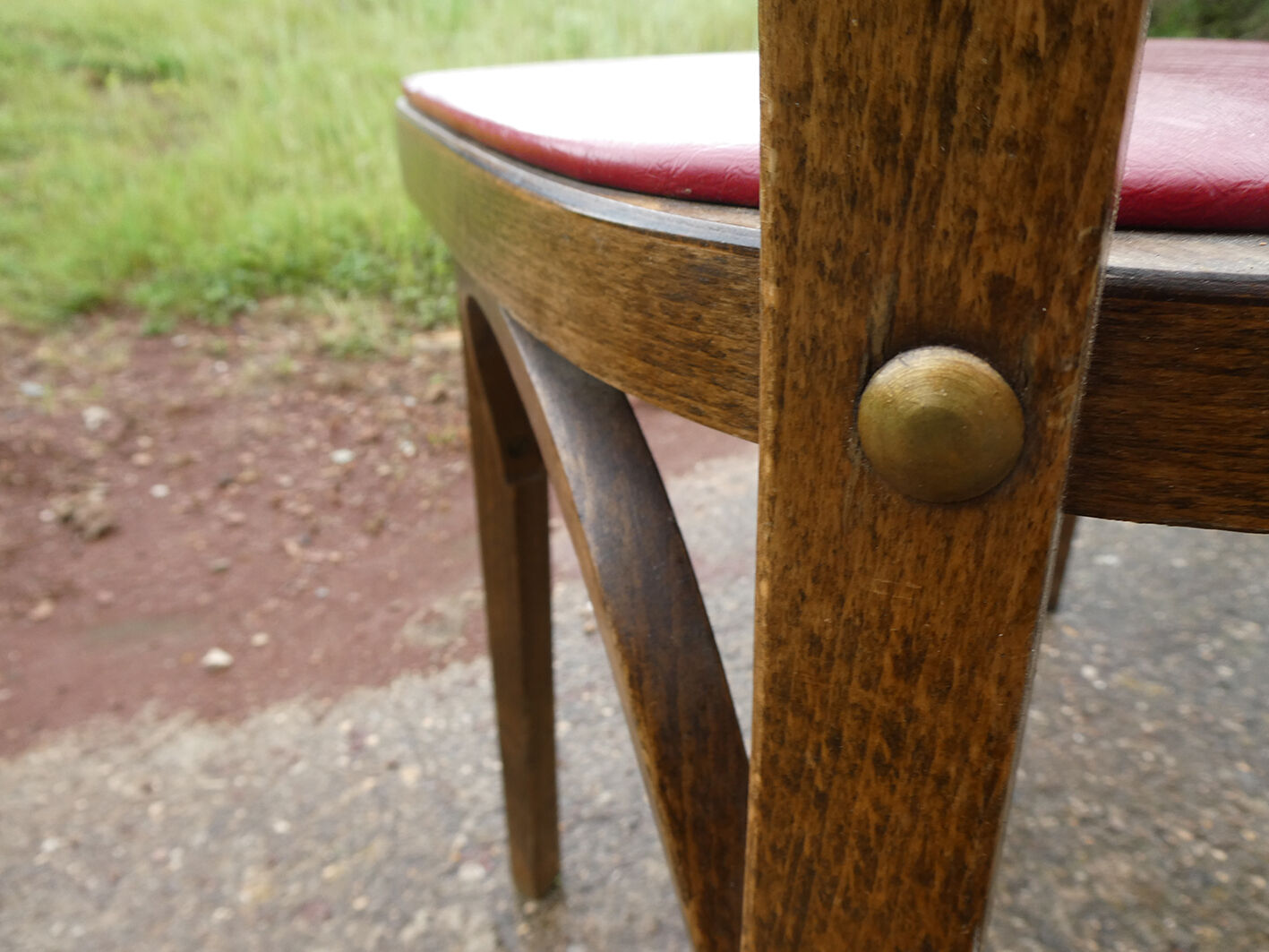 Lot of 6 chairs bistro Baumann No.12 red skai