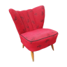 Red fabric cocktail chair