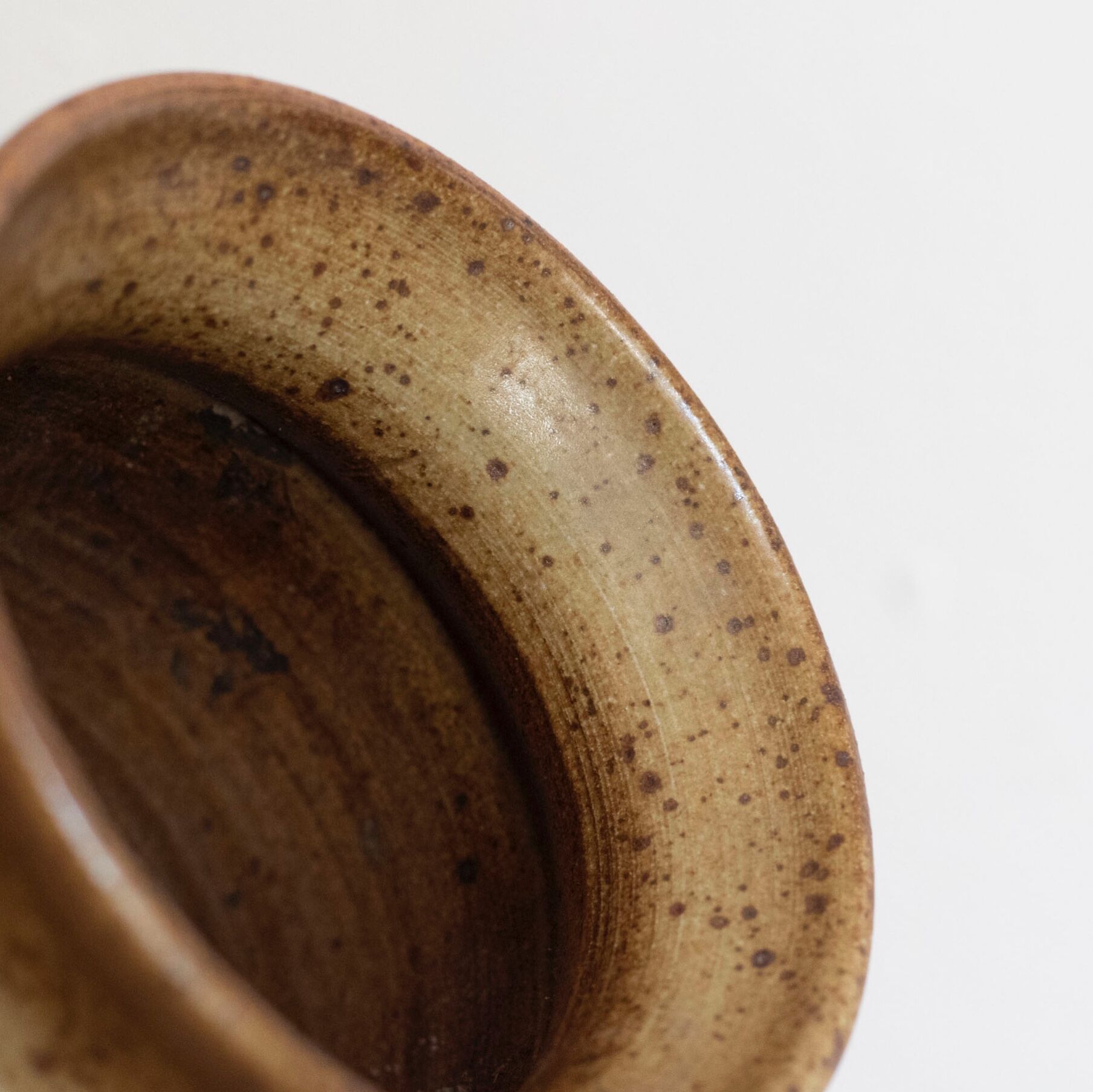 Vintage stoneware vase signed