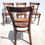 Set of 4 wooden bistro chairs