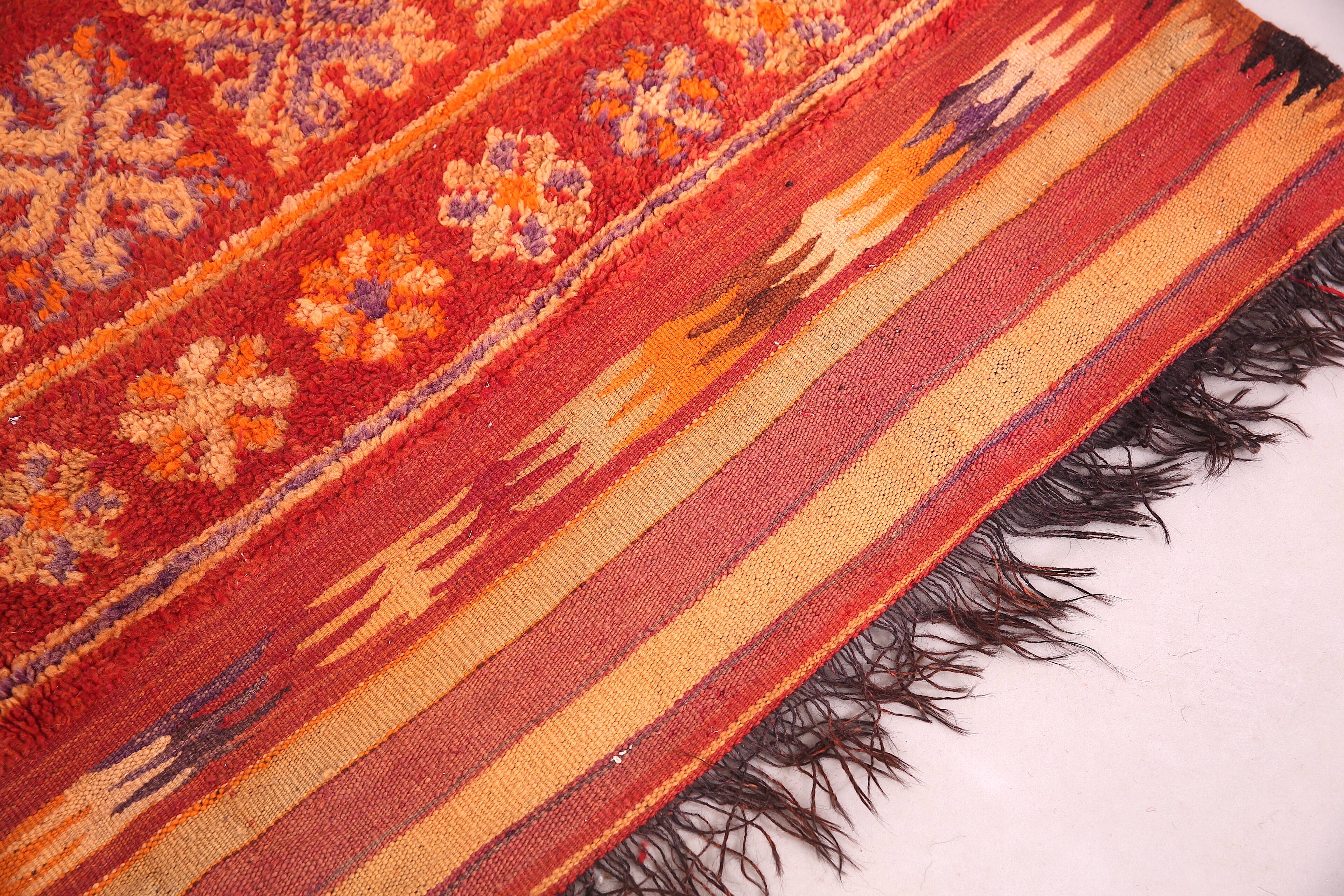 Vintage berber rug 187 cm x 408 cm - tapis berber marocain