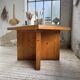 Square modernist table made of solid pine from the 1950s.