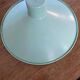 Industrial style metal lampshade. Almond green color.