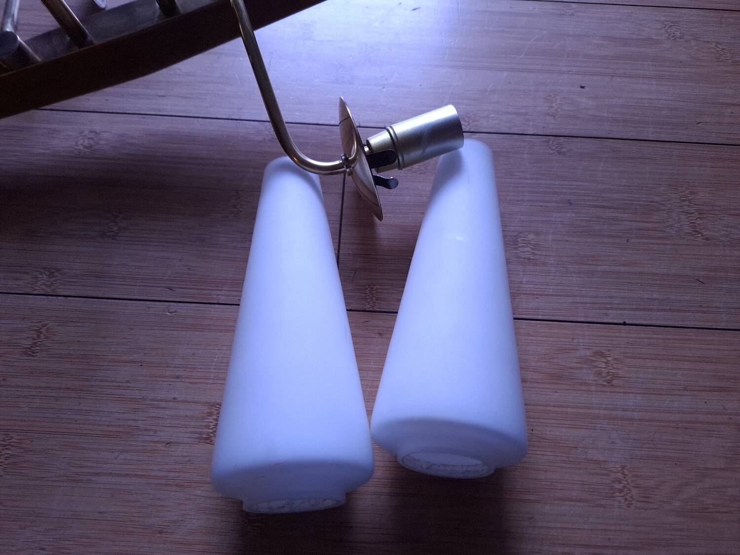 60's teak wall light from Maison Lunel