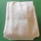 12 old damask linen napkins with monogram, 60x74 cm
