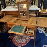 Louis XV dressing table in solid walnut from the 18th century marked N. Armant