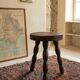 Small Spanish stool in solid oak – circa 1960