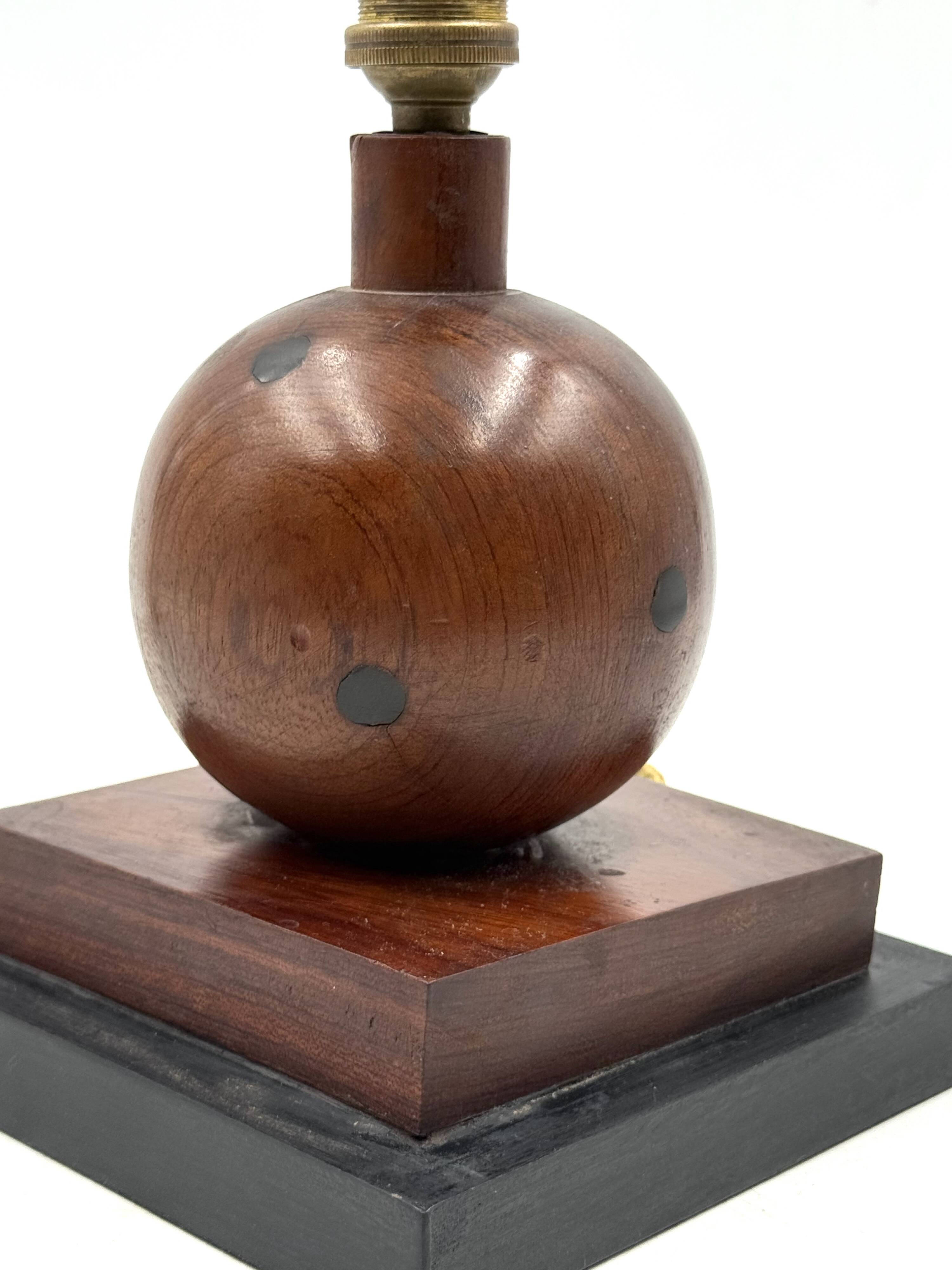 Art Deco wood table Lamp, France ca. 1930s
