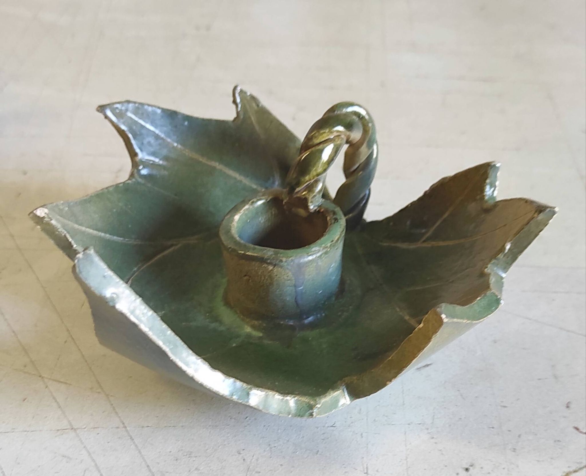 "Cellar rat" candle holders in glazed ceramic