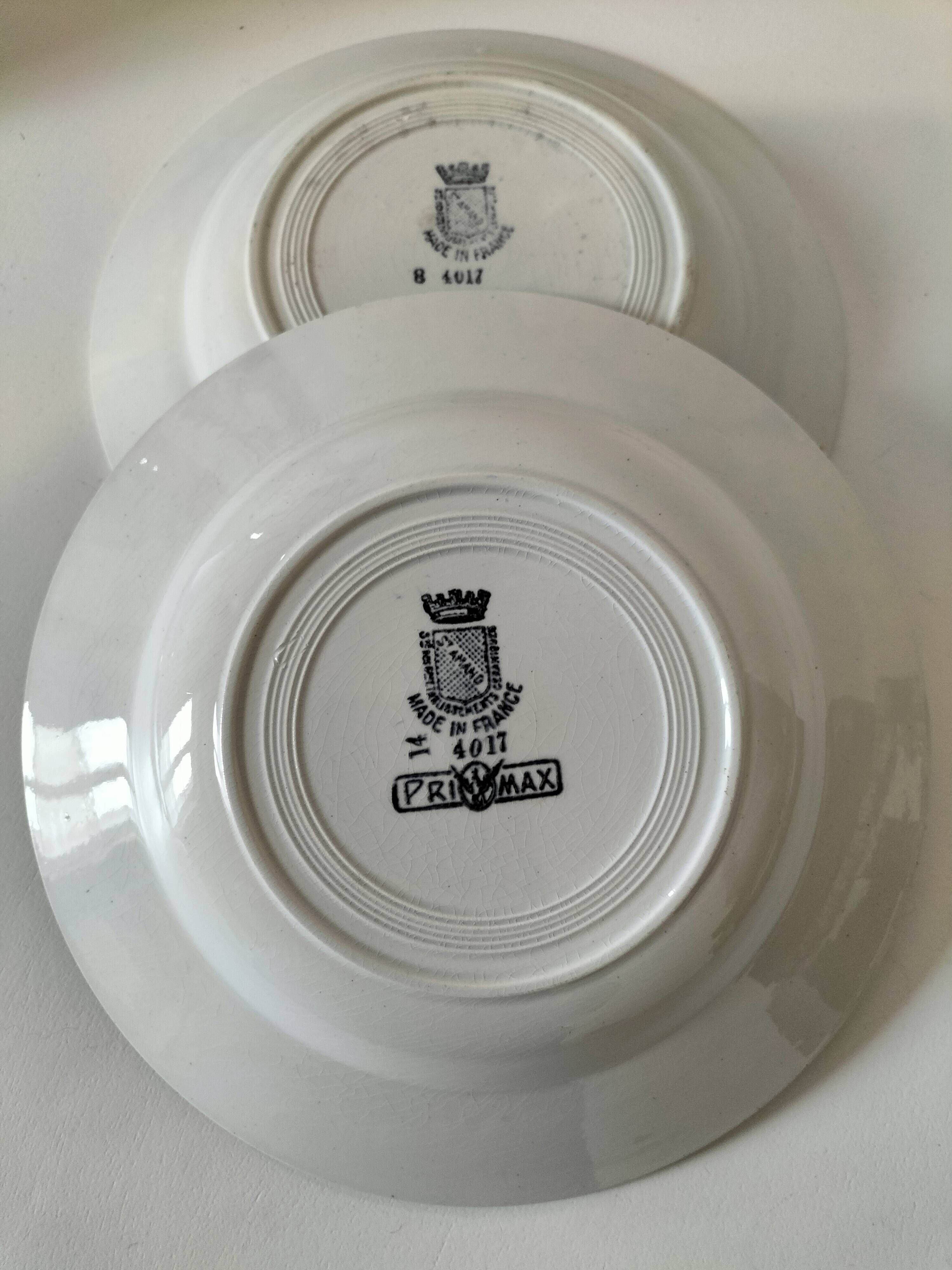 Set of two ironstone deep plates Saint-Amand Primax