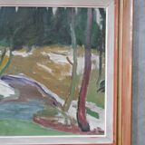 Hjalmar Lundström, Peinture à l’huile suédoise, années 1940, encadrée