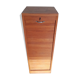 Rolling curtain filing cabinet in vintage oak