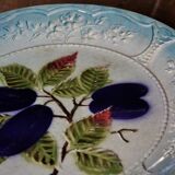 Round dish Iron Earth plum décor