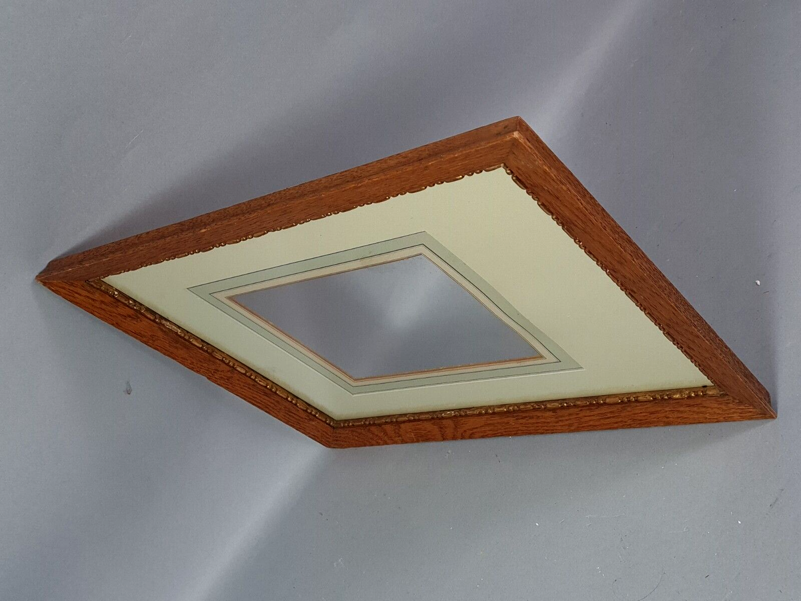 Frame & old glass 45x35 foliage 39,5x29,5 cm wood gilded stucco SB