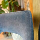 Blue velvet conference chairs