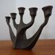 Brutalist Bronze Candleholder by Michael Harjes, 1960s