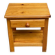 Solid pine bedside table with drawer 1990